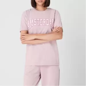 Image of Fabric City Print Tee Womens - Pink