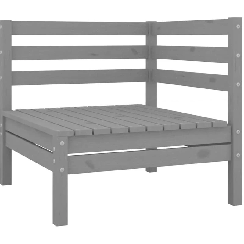 Image of VIDAXL Garden Corner Sofa Grey Solid Wood Pine Vidaxl 8720286658833