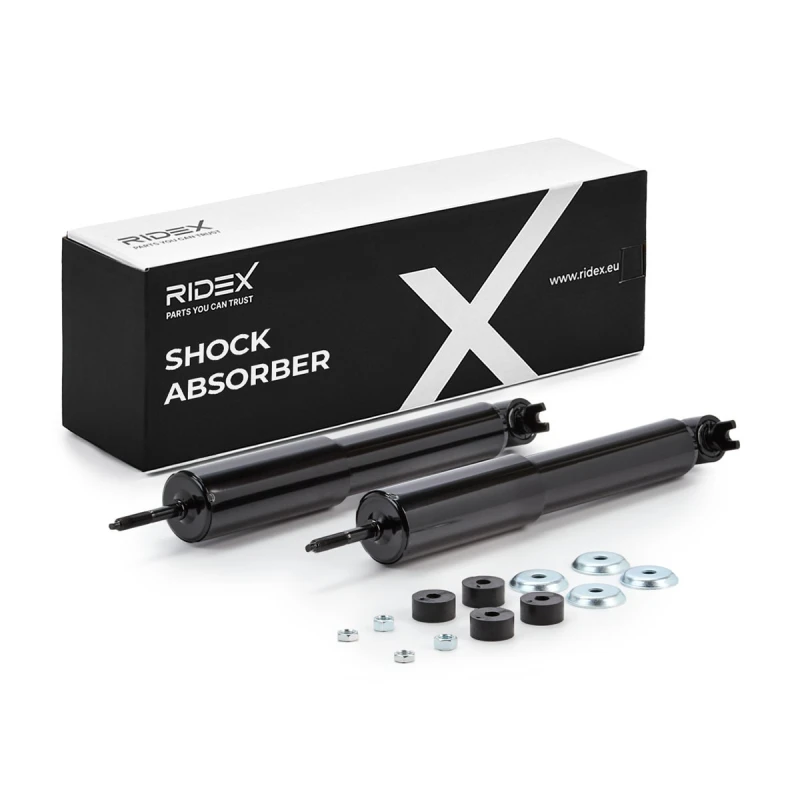 Image of RIDEX 854S18221 Shock absorber Front Axle, Gas Pressure, Twin-Tube, Telescopic Shock Absorber, Bottom eye Shock Absorber (854)