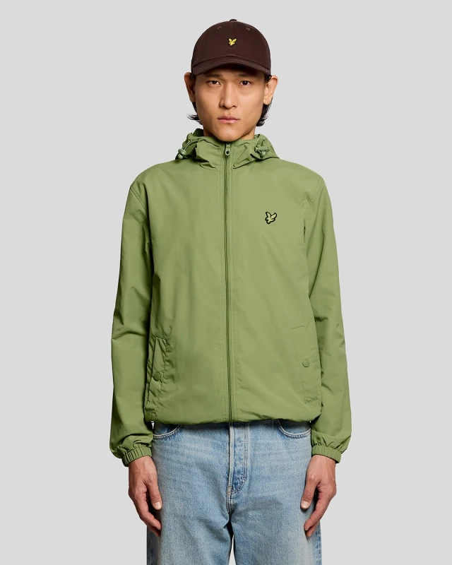 Image of Lyle & Scott Mens Water Resistant Hooded Jacket in Green