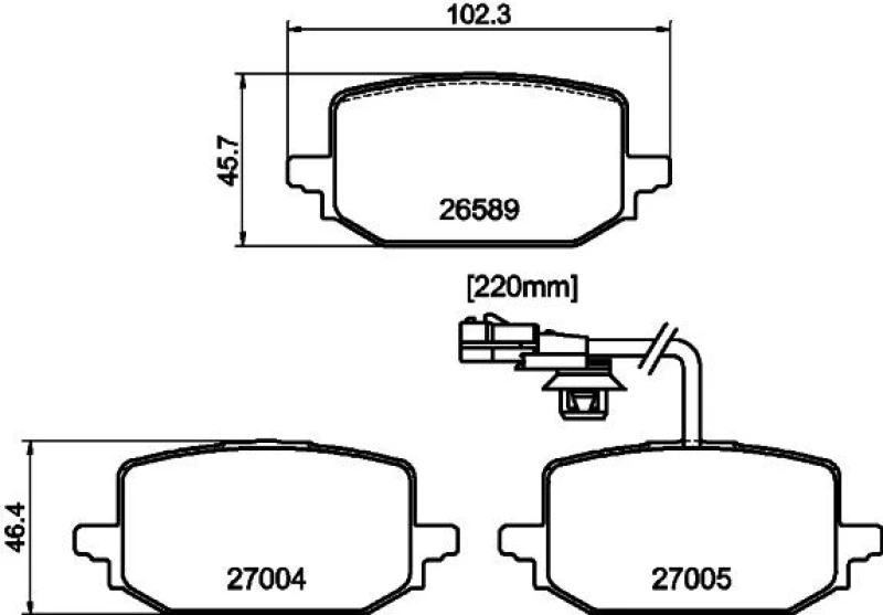 Image of Brake pad set TEXTAR 2658902