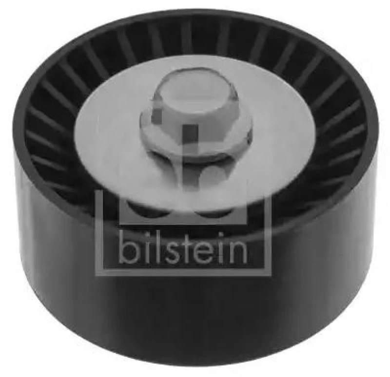 Image of FEBI BILSTEIN 100749 Idler Pulley with screw Plastic Deflection/Guide Pulley,v-ribbed belt (312)