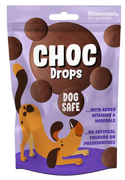 Rosewood Dog Safe Choc Drops Dog Treats 200g