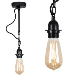 Image of Huber Steampunk Ceiling or Wall Light in Black