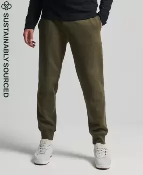 Image of Superdry Mens Organic Cotton Vintage Logo Embroidered Joggers Green / Olive Marl - Size: L