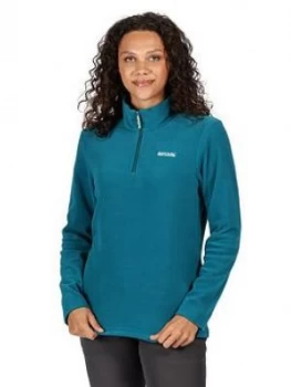 image of Regatta Sweethart Quarter Zip Fleece - Teal, Size 10, Women