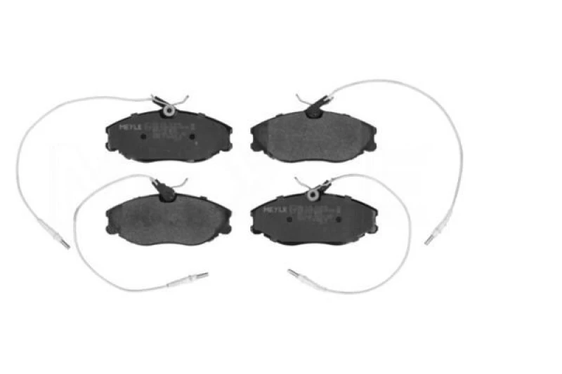 Image of MEYLE 025 216 7419/W Brake pad set Front Axle, incl. wear warning contact, Original Quality, with anti-squeak plate Brake Pad Set,disc brake (402)