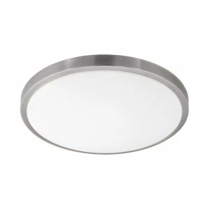 image of EGLO Competa 1 Satin Nickel LED Wall-Ceiling Light 24W Warm White - 96034