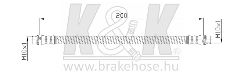 Image of K&K FT4644 Brake Hose Brake Hose (83)