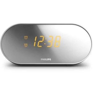 image of Philips AJ2000/05 Radio Alarm Clock - Grey