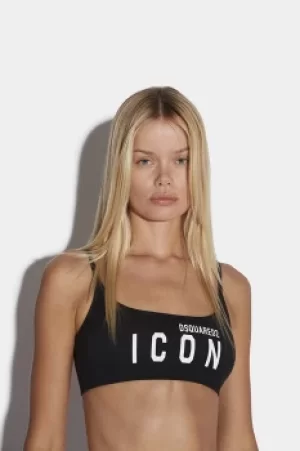 Image of DSQUARED2 Women Bra Black Size 12 80% Cotton 20% Elastane