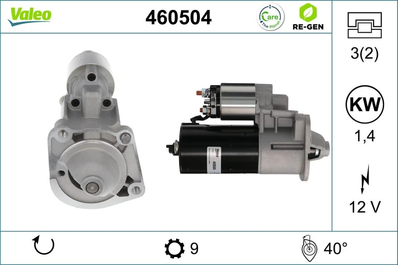 Image of Starter motor VALEO 460504