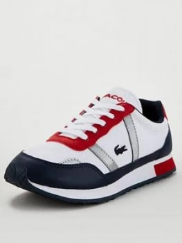 Lacoste Partner 120 Lace Up Trainers - White/Navy