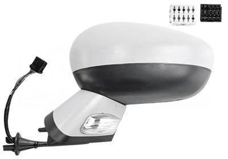 Image of VAN WEZEL 0975827 Wing mirror * HAGUS * Left, chrome, with memory, primed Outside Mirror (50)