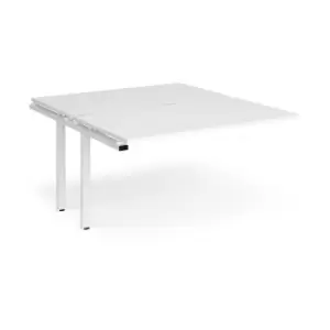 Image of Dams Adapt add on units back to back 1400mm x 1600mm - white frame, white top
