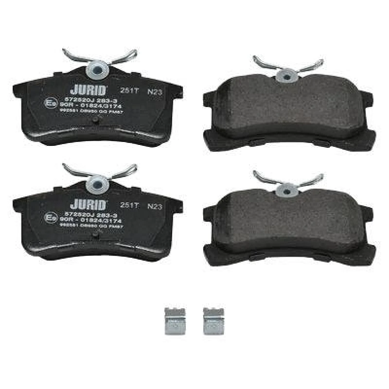 Image of JURID 572520J Brake pad set with acoustic wear warning, without accessories Brake Pad Set,disc brake (402)