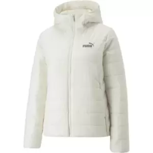 image of Puma Hooded Padded Jacket - White