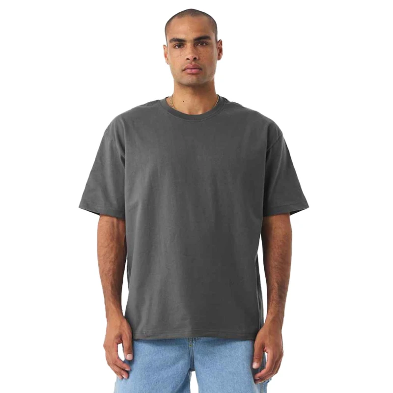 Image of Bella + Canvas Mens Heavyweight T-Shirt in Dark Grey Size: Large Dark Grey Male L