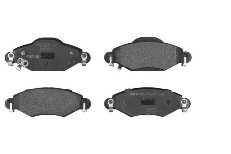 Image of MEYLE 025 233 4017/W Brake pad set Front Axle, with acoustic wear warning, Original Quality, with anti-squeak plate Brake Pad Set,disc brake (402)
