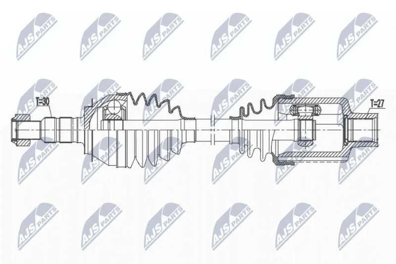 Image of NTY NPW-PL-115 Drive shaft Front Axle Right Drive Shaft (13)
