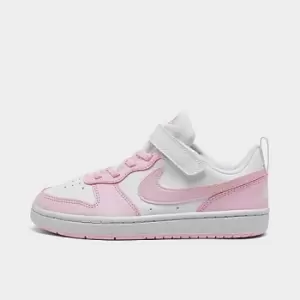 Image of Girls' Little Kids Nike Court Borough Low Recraft Stretch Lace Casual Shoes