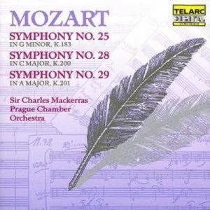 image of Symphonies Nos 25 28 and 29 Mackerras Prague Co by Wolfgang Amadeus Mozart CD Album