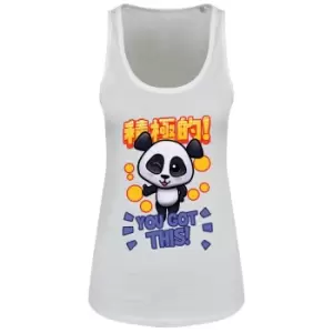Image of Handa Panda Ladies/Womens You Got This Floaty Tank (Large (UK 12-14)) (White)