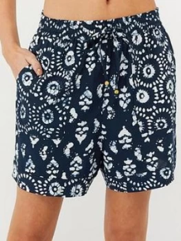 Image of Monsoon Anjali Batik Shorts - Navy, Size XL, Women