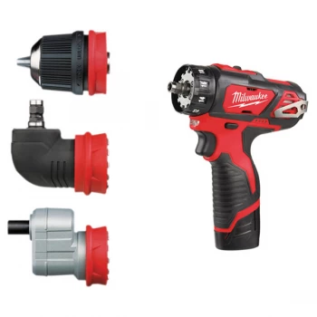 image of Milwaukee M12 BDDX KIT-202C Removeable Chuck Drill Driver 12V 2 x ...