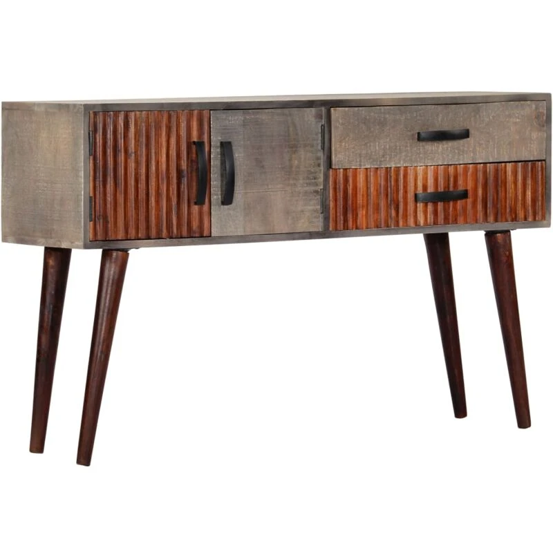 Image of VIDAXL Console Table Grey 120x35x75cm Solid Rough Mango Wood Vidaxl 282742