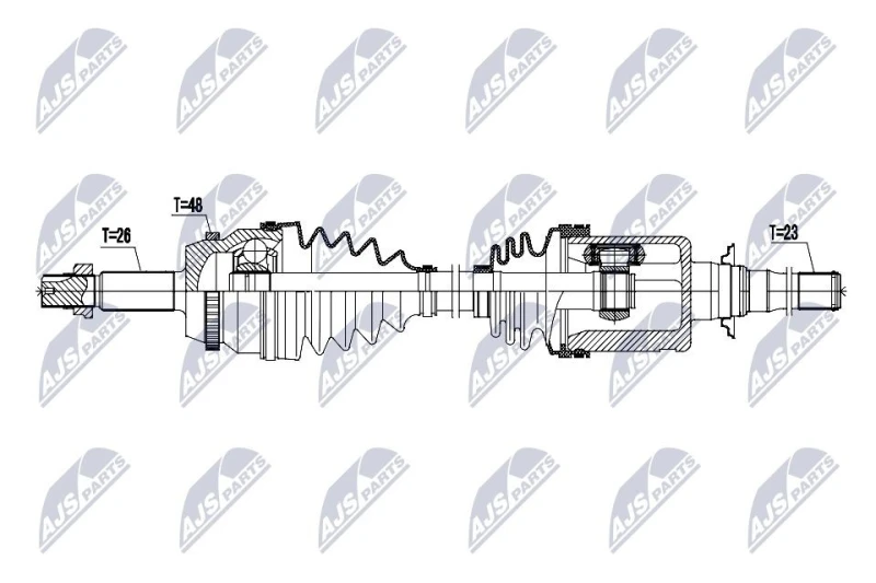 Image of NTY NPW-TY-230 Drive shaft Front Axle Right Drive Shaft (13)