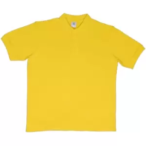 Image of SG Mens Ring-Spun Cotton Short Sleeve Polo Shirt (S) (Yellow)