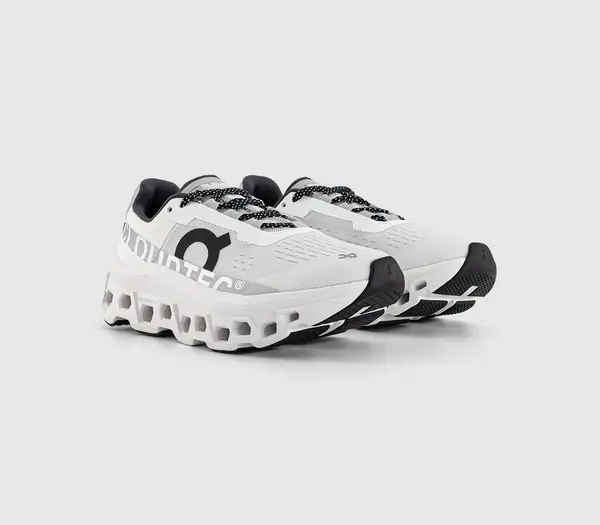 image of On Running Cloudmonster Trainers All White, 9