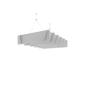 Image of Social Spaces Piano Scales Acoustic Suspended Ceiling Raft in Red 1200 x 800mm -