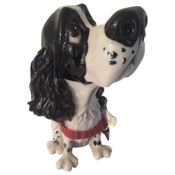 Image of Little Paws Figurines Sam - Springer Spaniel Black & White