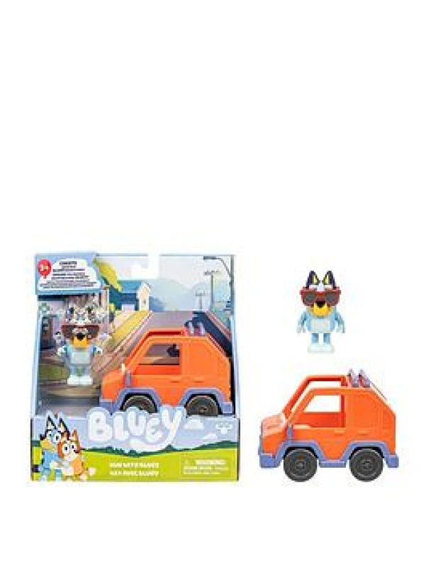 Image of Bluey Hit The Road And Her Friends In This Cute Little Vehicle! Ride Along In The 4WD This Vehicle Fits One 6-7.6cm Articulated Figure Inside