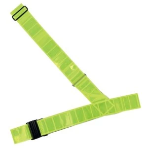 Image of ETC Reflective Sam Browne Belt Medium - XX Large Yellow EN13356