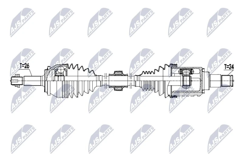 Image of NTY NPW-TY-235 Drive shaft Front Axle Left Drive Shaft (13)