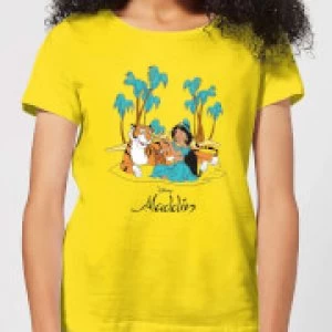 Image of Disney Aladdin Princess Jasmine Womens T-Shirt - Yellow - L - Yellow