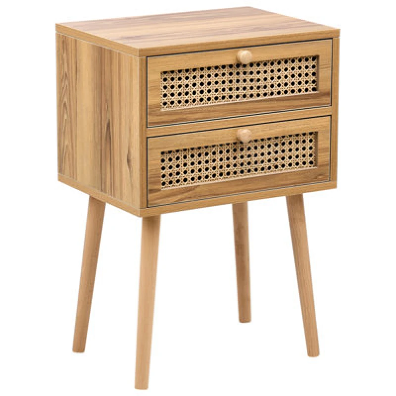 Image of Beliani Bedside Table Butte Light Brown
