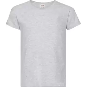 Image of Fruit Of The Loom Girls Childrens Valueweight Short Sleeve T-Shirt (5-6) (Heather Grey)