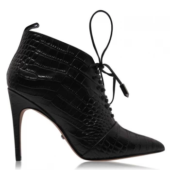 Image of Reiss Aida Croc Boots - Black