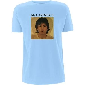 image of Paul McCartney - McCartney II Unisex Small T-Shirt - Blue