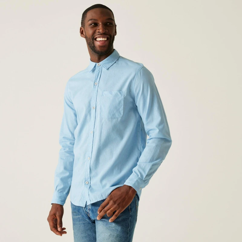 Image of Long sleeve shirt Regatta Loran Bleu Male 4XL