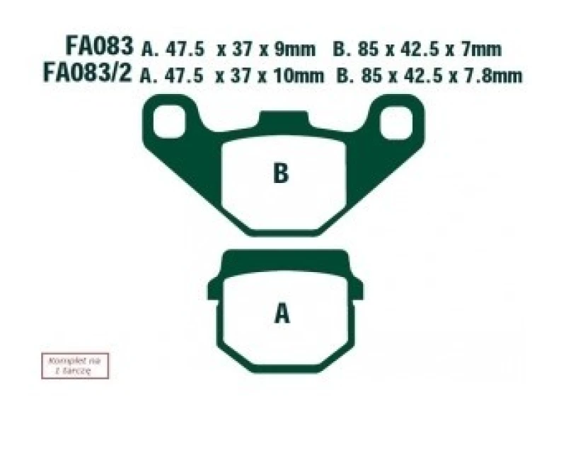 Image of EBC Brakes Brake pad set EBC Brakes SFA083