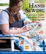 Image of hand sewing a journey to unplug slow down and learn something old hand pie