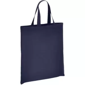 image of Brand Lab - Organic Cotton Short Handle Shopper Bag (One Size) (Navy)