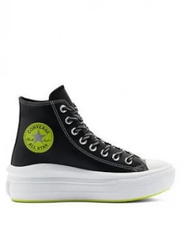 Converse All Star Move Hi Tops- Black, Size 8, Women