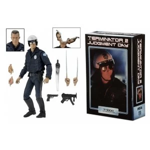 image of Ultimate T-1000 Motorcycle Cop (Terminator 2) 7" NECA Action Figure