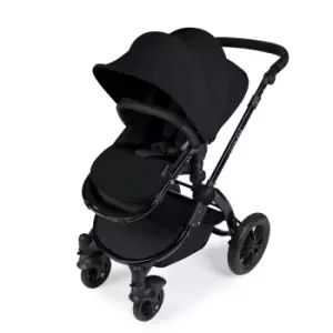 image of Ickle Bubba Stomp V3 i-Size Travel System with Isofix Base - Black on Black with Black Handles